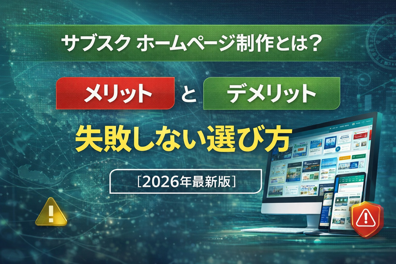 サブスクのホームページ制作とは？